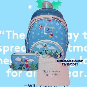 Elf Buddy and Friends Mini Backpack and Matching Zip Wallet